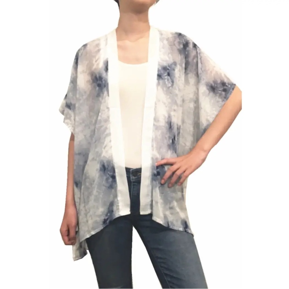 Tie Dye Kimono Gray